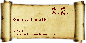 Kuchta Rudolf névjegykártya